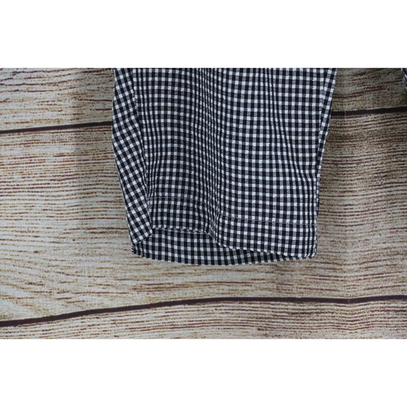 Cottage Street Womens Pull On Check Cropped Pants Size Medium Black White - Picture 5 of 7